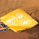 【佛缘汇】 藏传佛教修行用品 富贵花纹包经布 好品质经书盖 黄色