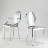 设计家具不锈钢餐椅时尚简约后现代创意个性休闲椅子扶手靠背家用