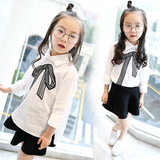 中大童2016春装新款衬衣儿童春季韩版女童装春款长袖白色打底衬衫