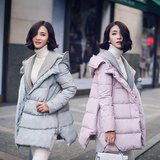 韩国代购冬装新款羽绒服斗篷加厚女中长款韩版正品大码宽松外套潮
