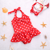 儿童泳衣连体裙式新款韩国可爱大小女童宝宝泳装女孩子婴幼游泳衣