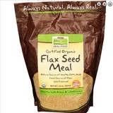 美国原装 Now Foods Organic Flax Seed Meal有机亚麻籽粉624g