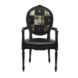 直销新古典实木雕花餐椅美式漫咖啡椅欧式仿古扶手椅影楼造型椅