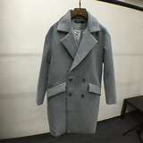 ◆ASM/秋冬◆特别推荐 拼色设计OVERSIZE超气质双排扣大衣