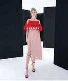 【泰国专柜正品代购】Milin独家设计不规则边半裙红色上衣套装直