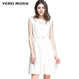 VeroModa2016新品简约纯色立体剪裁无袖夏季连衣裙|31637A506