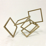 简约现代样板房书柜电视柜创意家居饰品抽象几何立体铁艺桌面摆件