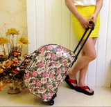 新款特价 可爱时尚韩版防水布 女拉杆包手提旅行包 登机包行李袋