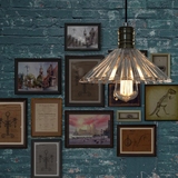 美式玻璃单头吊灯 创意咖啡厅吧台工业复古灯 老上海个性雨伞吊灯