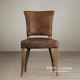 出口外贸美式乡村风格新古典餐椅 法式复古做旧实木家具 欧式椅子