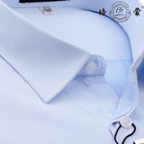 培蒙衬衫男士短袖夏季商务正装职业装工装天蓝色斜纹男式半袖衬衣
