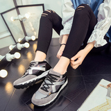 韩国代购内增高学生跑步百搭运动鞋女韩版拼色显瘦浅口低帮网面鞋