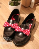 日系Disney制服鞋学院风cos黑棕色日本JK学生鞋三穿jk圆头女单鞋