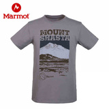 Marmot/土拨鼠短袖男士t恤夏季户外圆领超薄透气排汗印花T恤53280