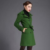 2015冬装新款单排扣羊绒大衣女式韩版中长款修身保暖羊毛呢子外套