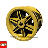 LEGO 乐高 科技配件 56145 30.4x20 汽车 车轮 轮子 轮毂 黄色