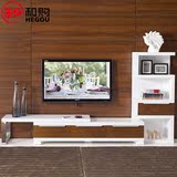 和购家具 伸缩电视柜组合现代简约烤漆客厅创意板式电视机柜HG266