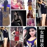 NBA女版球衣修身女生款篮球服詹姆斯乔丹23号科比邓肯收腰连衣裙