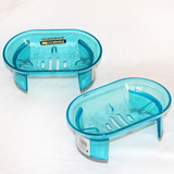 伟祺 韩国浴室沥水高脚肥皂盒大号圆形欧式创意带盖小香皂盒卡通