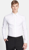 美国代购正品Burberry男装纯色棉质绅士衬衣舒适长袖修身商务衬衫