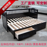 上海宜家比兰坐卧两用多功能储物木质实木推拉汉尼斯沙发床订做制