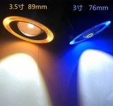 汽车LED透镜30W雾灯总成带COB天使眼牛眼雾灯改装鱼眼日行灯通用