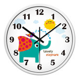 幼儿园卡通挂钟儿童卧室客厅可爱静音创意钟表时钟石英钟挂表圆形