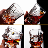 进口无铅水晶威士忌酒杯 水晶玻璃杯子异型杯 波西米亚创意洋酒杯