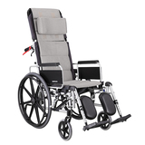 康扬轮椅KM-5000铝合金轻便折叠高靠背可躺老年人残疾人轮椅车