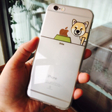 个性情侣日韩狗狗苹果iPhone6 plus 6s手机壳硅胶 5s超薄透明软壳
