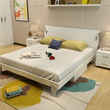 亮彩现代简约卧室套房板式1.5/1.8米双人床床头柜床垫套装组合