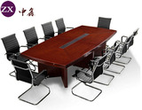 包邮2米2.4米油漆会议桌小型会议桌实木皮会议台简约现长条会议桌