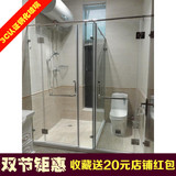 北京定做淋浴房拉门 钢化玻璃浴室屏风 一字形浴室移门卫生间隔断