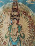 热销西藏佛像 丝绸绣 尼泊尔唐卡刺绣画像 织锦画 千手观音刺绣画