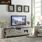 阿拉木汗复古美式乡村电视柜实木茶几组合现代欧式客厅卧室电视柜