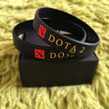 新品热销dota2游戏周边模型 刀塔2带logo硅胶手环 黑色腕带饰品