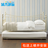 铁艺床0.9米单人床坐卧两用