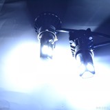 摩托车踏板车街跑改装配件地平线H4前大灯泡LED内置远近光35W超亮