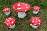 花园摆件树脂仿真蘑菇雕塑工艺品户外园林摆件庭院景观装饰品桌椅