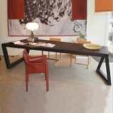 美式家具实用家用创意办公铁艺实木电脑桌宜家小户型客厅会议桌