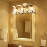 芙普瑞 欧式全铜三头镜前灯浴室卫生间浴室梳妆台灯美式镜柜灯饰