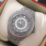 美国代购KATE SPADE 1YRU0620灰色不锈钢水钻女士手表石英表