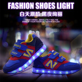 儿童发光鞋LED灯光鞋USB充电夜光鞋男女童运动鞋荧光鞋童鞋休息鞋