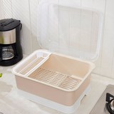 盖厨房沥水碗架放碗碟筷餐具置物架收纳盒塑料碗柜超大号带