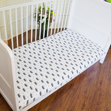 ins风格婴儿宝宝纯棉床垫防滑套床罩保护套床笠1.2/1.3/1.4米