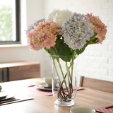O2 欧式绣球花客厅餐桌摆设摆件仿真花绢花假花花艺花瓶套装