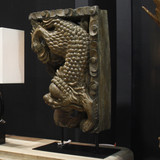 中式新古典树脂家居装饰工艺品客厅书房玄关镇宅动物浮雕枯木摆件