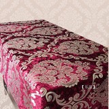 欧式经典 奢华烫银麂毛绒 定做 桌布 台布 桌巾 白紫红黑