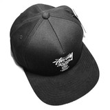 STUSSY WORLD TOUR  SNAPBACK CAP 黑白黑金皮革 世界巡游 棒球帽