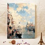 新品正品威尼斯大运河自油自画diy包邮数字油画4050有框壁画彩绘